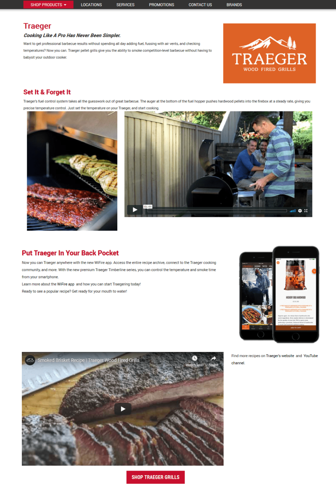 Traeger Brand Page